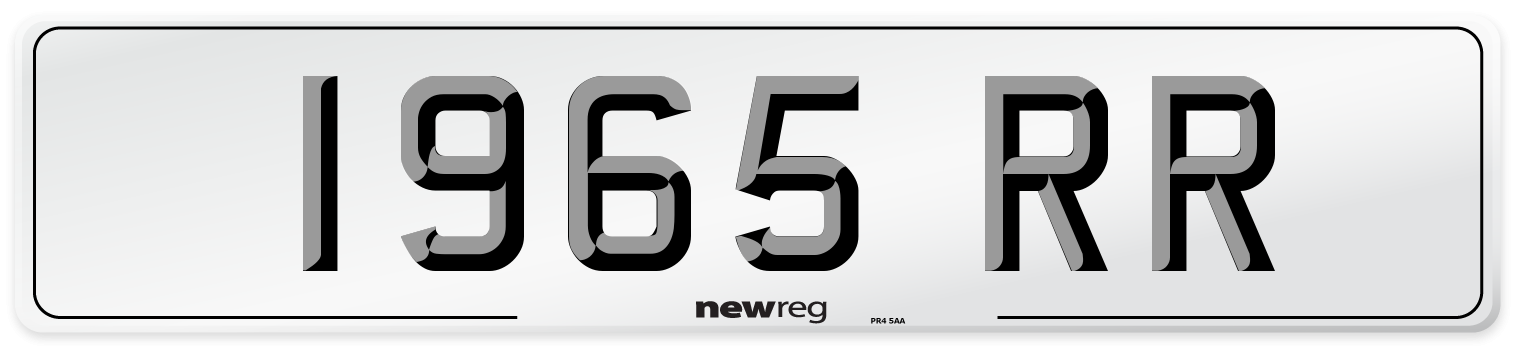 1965 RR Number Plate from New Reg